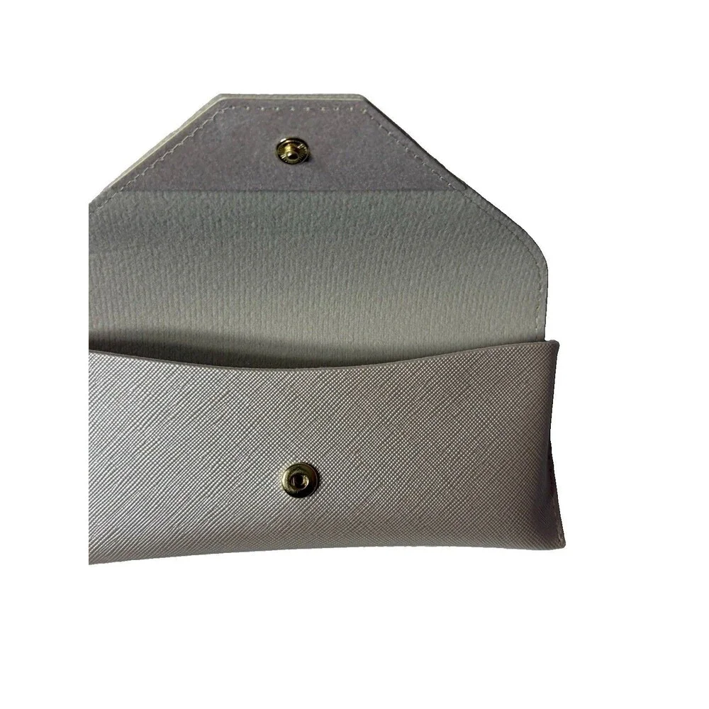 Kendra Scott Metallic Champagne Eyeglass Sunglasses Case Snap Envelope Logo